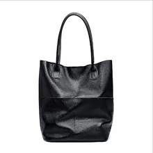 Женские сумки на плечо из натуральной кожи; Повседневная винтажная мягкая сумка из воловьей кожи; сумка-мешок для покупок; высокое качество