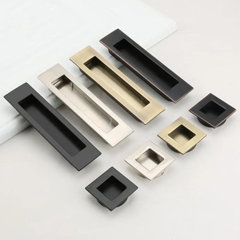 

Sliding door handle black bathroom sliding door wardrobe cabinet sliding door handle drawer invisible dark handle embedded