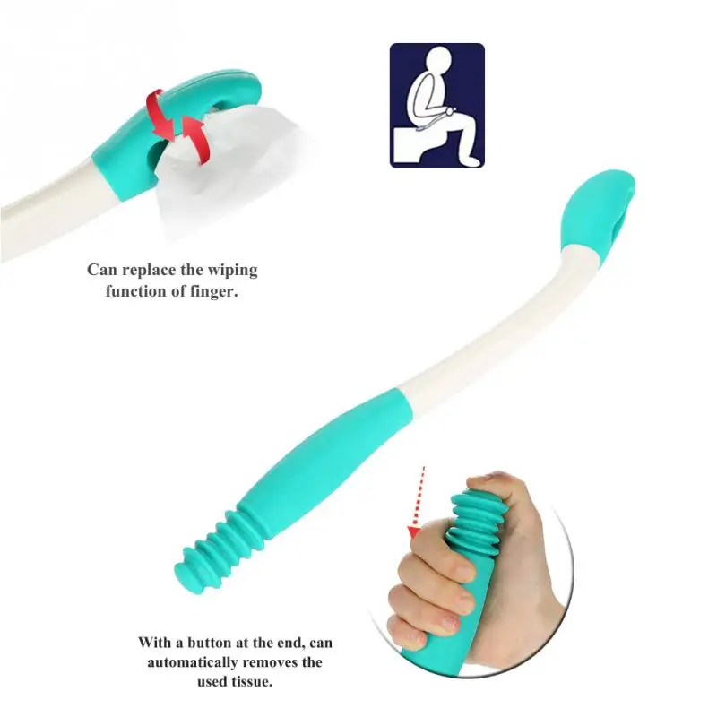 

Long Handle Reach Comfort Bottom Wiper Self Wipe Assist Holder Toilet Paper Tissue Grip Self Wipe Aid Motion Assistance Helper