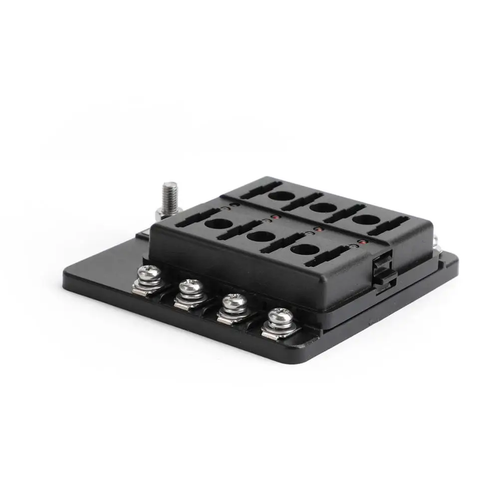 Areyourshop Waterproof 8 Way Blade Fuse Box Holder Block LED Indicator 32V Universal 100Amp