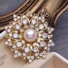 DIY Accessory Pearl Brooch Female Snowflake Corsage-Style Overcoat Sweater Suit for Breastpin Versatile Classic Generous