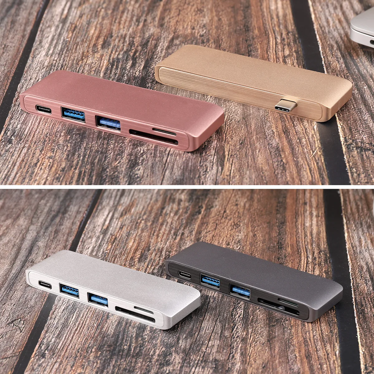 5 в 1 USB C адаптер с 2 портами (стандарт 3 0 Порты Micro SD устройство чтения карт памяти