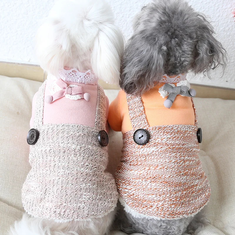 

Lace Pet hoodies Pet Dog Cat Clothes Winter Warm Jacket Coats With Hat Clothes For Dogs Cat Pet Clothing XS-XL