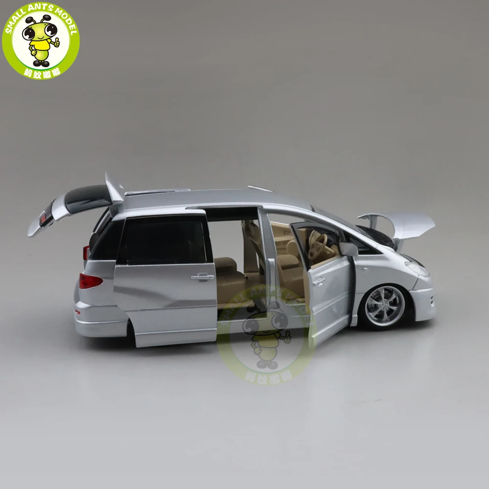  1/32 Jackiekim ESTIMA MPV TOY OTA Diecast Metal Model CAR Toys kids Sound Lighting gifts
