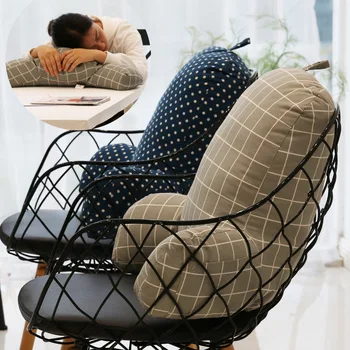 

Waist Pillow Modern Minimalist Geometric Thick Ergonomic Office Chair Sofa Four Seasons Universal Cotton And Linen Pillow
