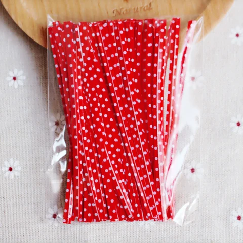 9cm Wire Metallic Twist Ties for Wedding Party Cookies Candy Bags Baking Packaging Ligation Dessert Sealing Twist Tie