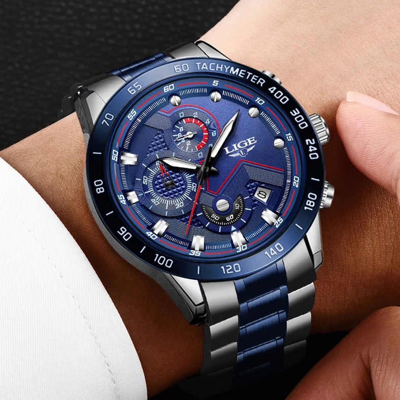 2020 LIGE Watches Mens Waterproof Analogue Clock Fashion Stainless Steel Waterproof Luminous Watch Men Sports Relogio Masculino 2020 LIGE Watches Mens Waterproof Analogue Clock Fashion Stainless Steel Waterproof Luminous Watch Men Sports Relogio Masculino