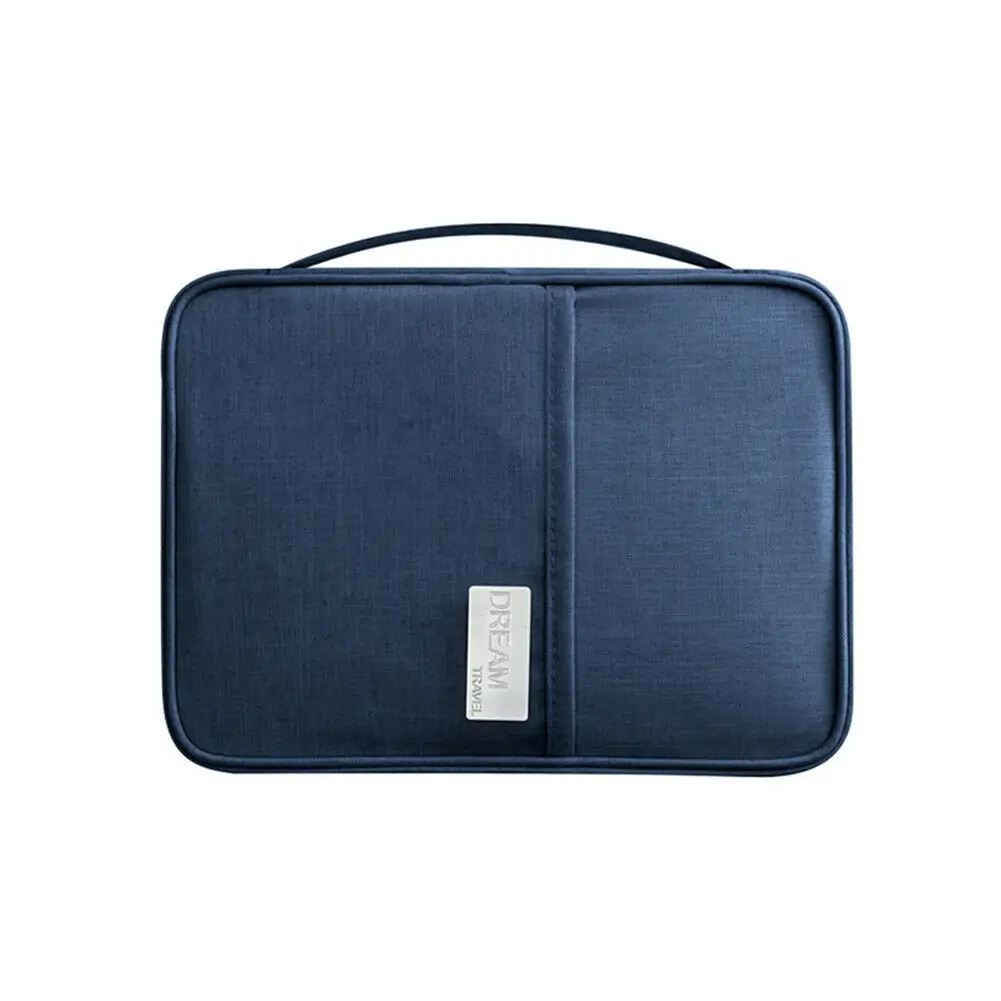 Navy Blue L Большая Дорожная сумка кошелек сумка органайзер чехол Семья Обложка для паспорта, документов Организатор мешок Для женщин Для мужчин ID кредитных карт, с отделением для карт, сумочка - Цвет: Navy Blue L