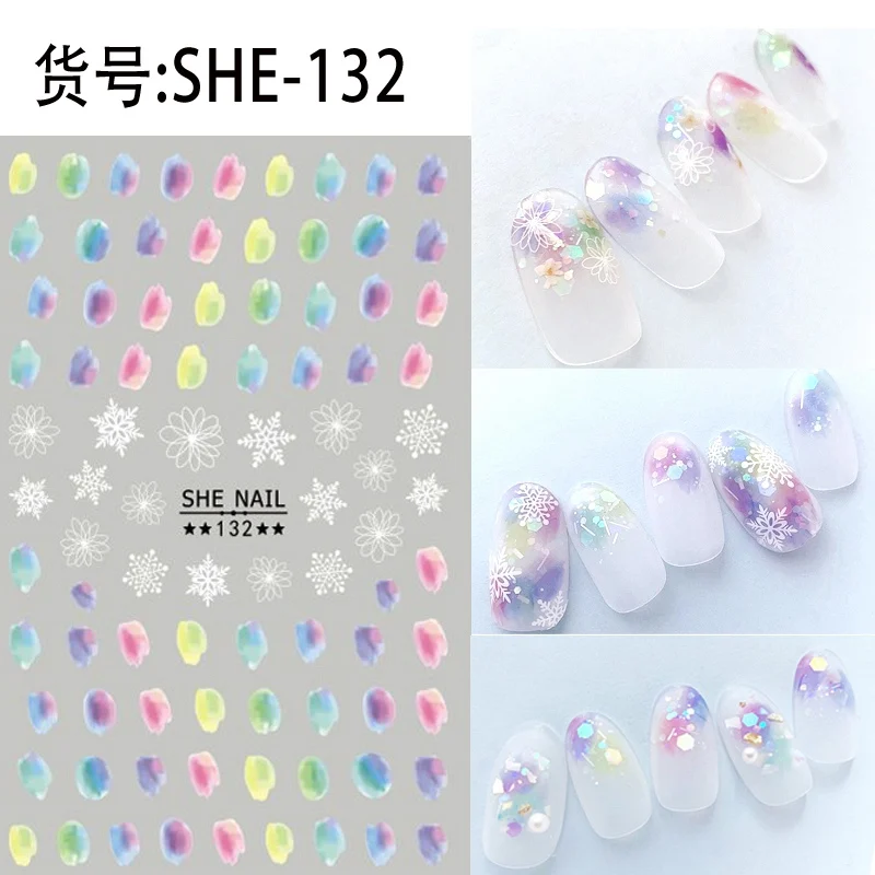 2 листа мультфильм 3d-украшения для ногтей наклейки для нейл-арта шелдер маникюрные принадлежности инструмент Она - Цвет: SHE132
