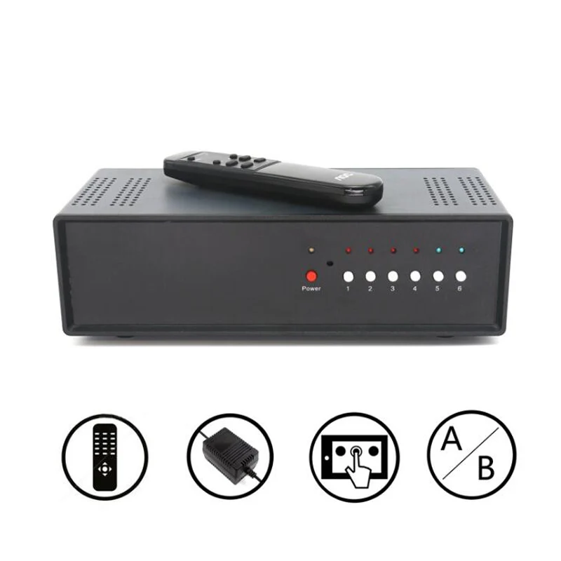 4 Input 2 Output 2 Input 4 Output High Power Lossless Audio Signal Switcher Switch Splitter Selector With Remote Control T0592