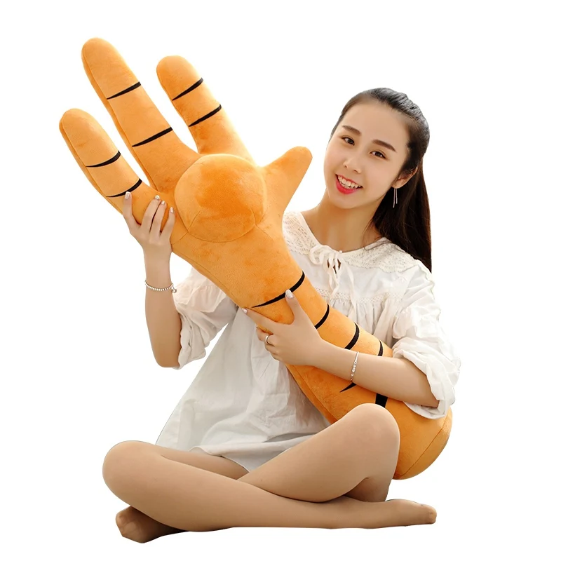 

Dorimytrader 100cm Giant Simulated Cartoon Chicken Feet Plush Pillow Stuffed Soft Big Chickenclaw Toy Christmas Gift DY61291