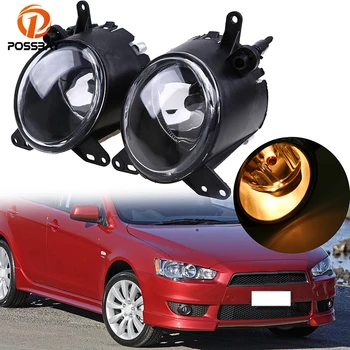 

POSSBAY Car-styling Fog Light Fit for Mitsubishi Lancer 2008-2014 Front Bumper Fog Light Halogen Driving Lamp Car Running Light