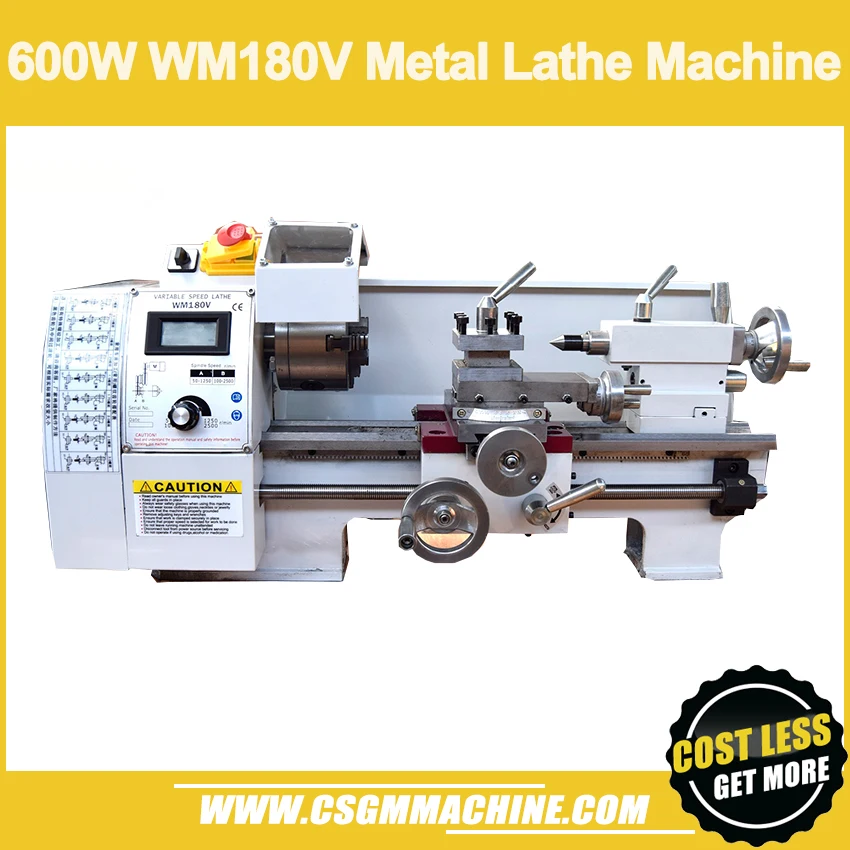 NUMOBAMS WM180V 600 Вт бесщеточный мотор металлический токарный станок/21 мм шпиндельное отверстие из нержавеющей стали обрабатывающий токарный станок