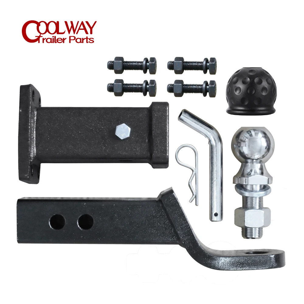 2 Inch Towbar Tongue Ball Mount With Tow Ball And Hitch Receiver Pin RV Truck Trailer Parts Car Camper Accessories Caravans steel trailer towbar ball mount hitch with pin and clips 2 inch receiver tube bolt on adapter boat rv parts accessories