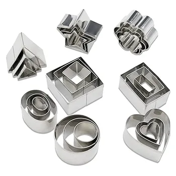 

Metal Cookie Cutters Shapes Set Polymer Clay Tool Mini Heart Star Circle Square Easter Christmas Small Cake Molds Shaped Supplie