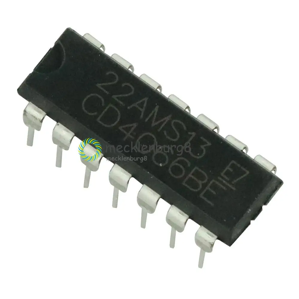 10 шт. новый двухсторонний переключатель CD4066BE CD4066 DIP-14 CMOS QUAD | Электроника