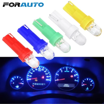 

FORAUTO 10PCS T5 LED Wedge lamp DC 12V Universal 5 Colors Car Instrument Panel Light License Plate Light Parking Lights