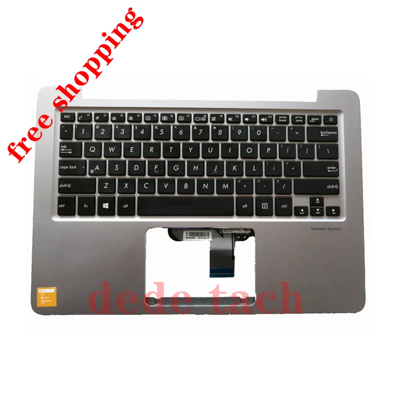 Для Asus Zenbook UX310 UX310F UX310UA UX310UQ ноутбук/ноутбук США подсветка клавиатура корпус серебро/серый цвет