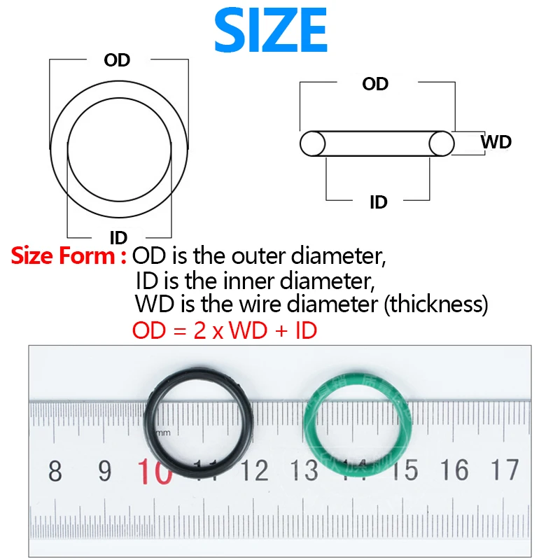 Red White Silicone Rubber VMQ Sealing Ring Repair Skeleton Oil Seal Gasket O Ring Washer WD CS 2.4mm OD 6mm - 180mm
