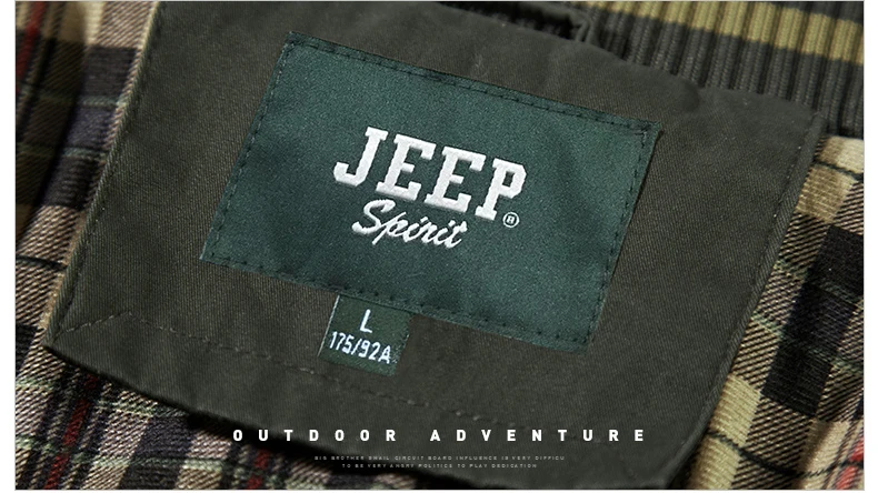 JEEP SPIRIT оригинальная брендовая зимняя куртка мужская повседневная хлопок, воротник-стойка рукав на резинке зимнее пальто Мужская ветровка мужская верхняя одежда