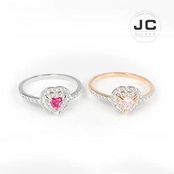 

New Fashion Charms Silver 925 Original Copy Female Jewelry,SWAn ONE Dazzling Romantic Love Heart Of The Sea Ring With Logo