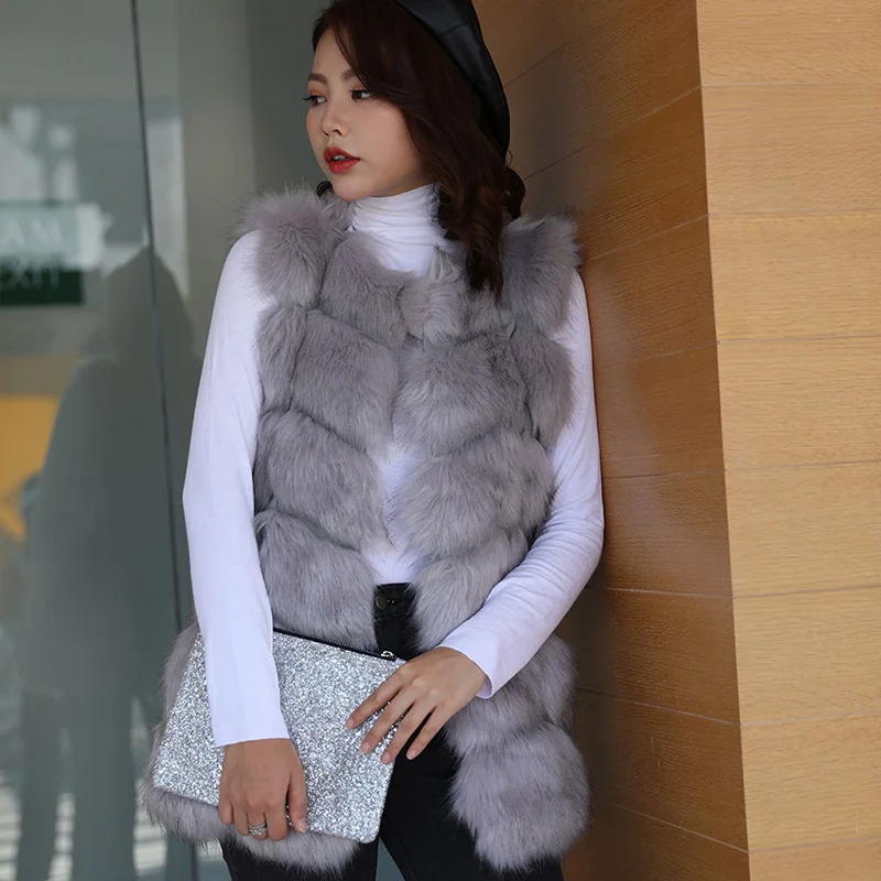 gilet femme fausse fourrure