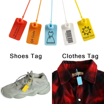 

100Pcs Custom Garment Labels Tag Disposable Plastic Personalized Clothing Print Logo Hang Tags for Clothes Shoes Bags 160mm/6.3"