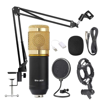 

Condenser Microphone Bundle, BM-800 Mic Set for Studio Recording & Broadcasting