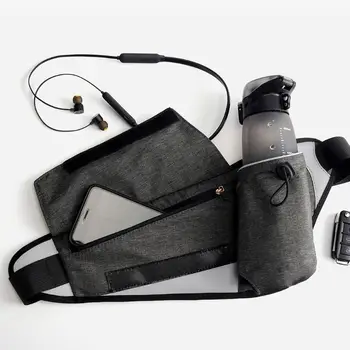 

THINKTHENDO Sport Running Jogging Hiking Water Bottle Holder Reflective Waist Bag Fanny Pack