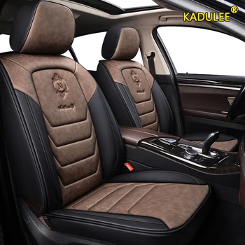 

KADULEE leather car seat cover For skoda kodiaq rapid spaceback octavia 2012 fabia 2 felicia KAROQ accessories car seat covers