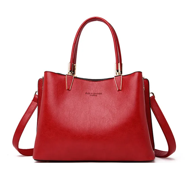 Сумки от известных дизайнеров, большие вместительные женские сумки-мессенджеры, женские сумки из натуральной кожи, роскошные женские сумки на плечо - Цвет: Red