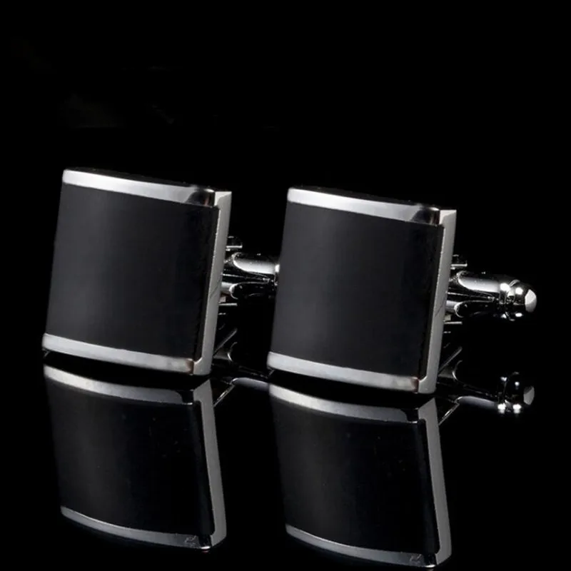 Gemelos de camisa de Metal y cobre para hombre, gemelos esmaltados, para fiesta de boda, a la moda, sencillos, novedad