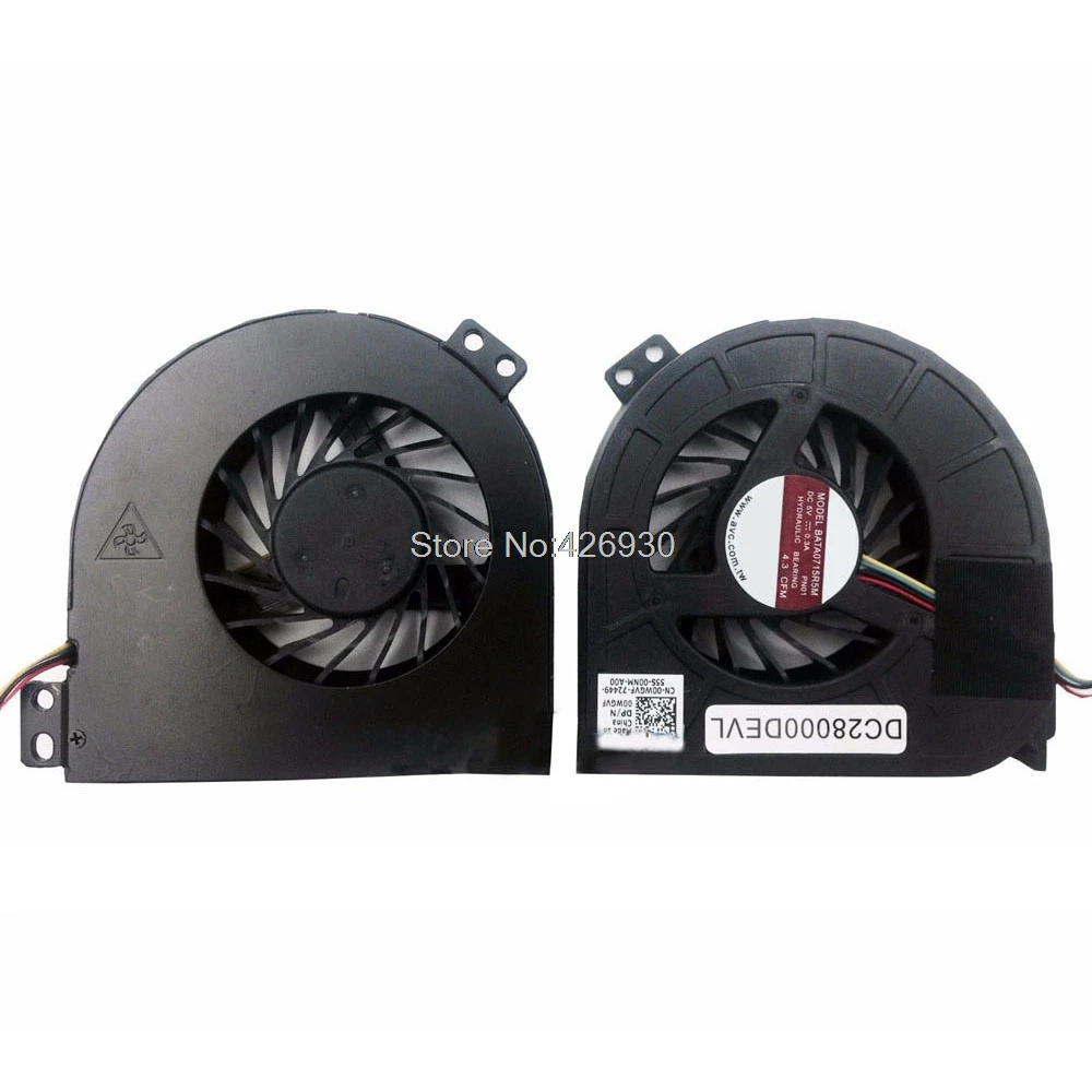 Laptop CPU Fan For DELL For Precision M4800 P20E DC28000DEVL BATA0715R5M PN01 00WGVF 0WGVF new