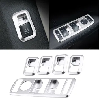 

Trim Switch Button Cover For Mercedes Benz A B C(W204) E(W212) Silver Interior Replacement ABS Decal Decoration