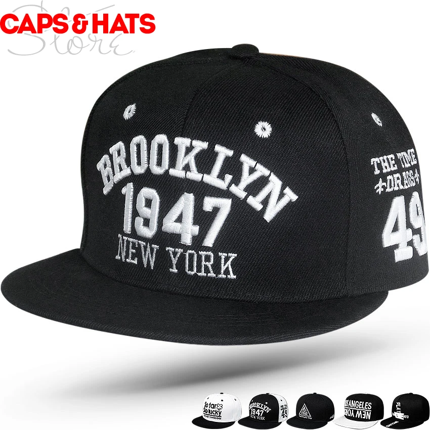 Летняя уличная плоская Бруклин 1947 бейсбольная кепка Bone NY хип хоп Snapback уличная модная шляпа