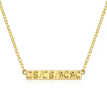 

Custom Year Number Necklaces Birth Date Digital Gold Silver Color Personalized Birth Year Pendant Necklace Friend Gift Wholesale