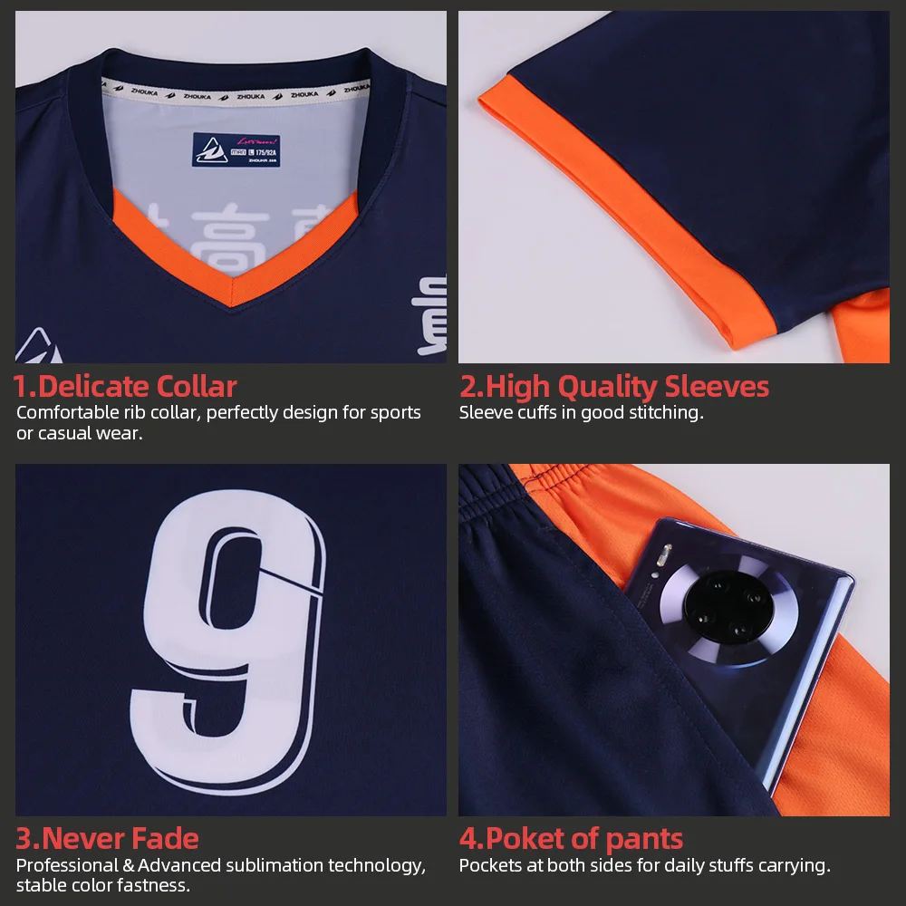 Volleyball jersey set hot sale products volleyball jersey sportswear 100%polyter quick dry volleyball uniforms for men