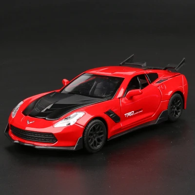 1:32 Corvette Z06 Sports Car  Alloy Car Diecasts & Toy Vehicles Car Model Miniature simulation Model Car Collection Kids gift 9