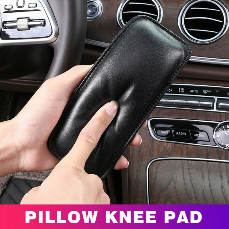 Car Leather Leg Cushion Knee Pad Thigh Support Pillow Universal Center Console