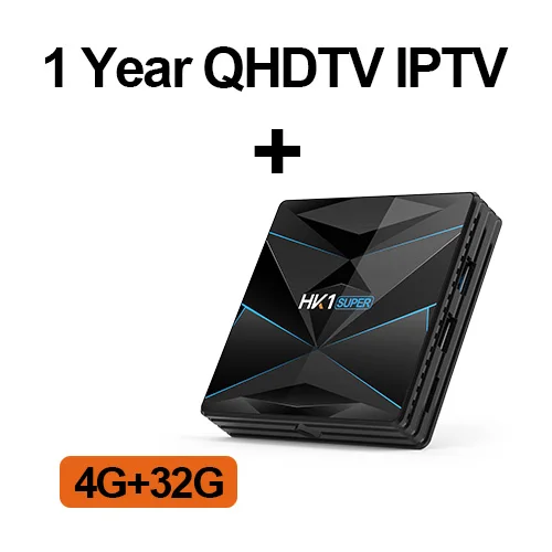 IP tv Арабский голландский tv BOX HK1 супер Android 9,0 4G 32G/64/128G 1 год QHD tv IP tv Франция Италия Испания Германия IP tv подписка - Цвет: 4G 32G 1 Year QHDTV