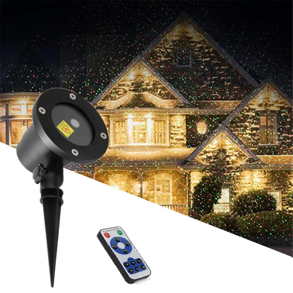 

LED Outdoor Full Sky Star Moving Laser Projector Light Red&Green Stage Light Waterproof For Christmas Party Garden Lawn Lamp
