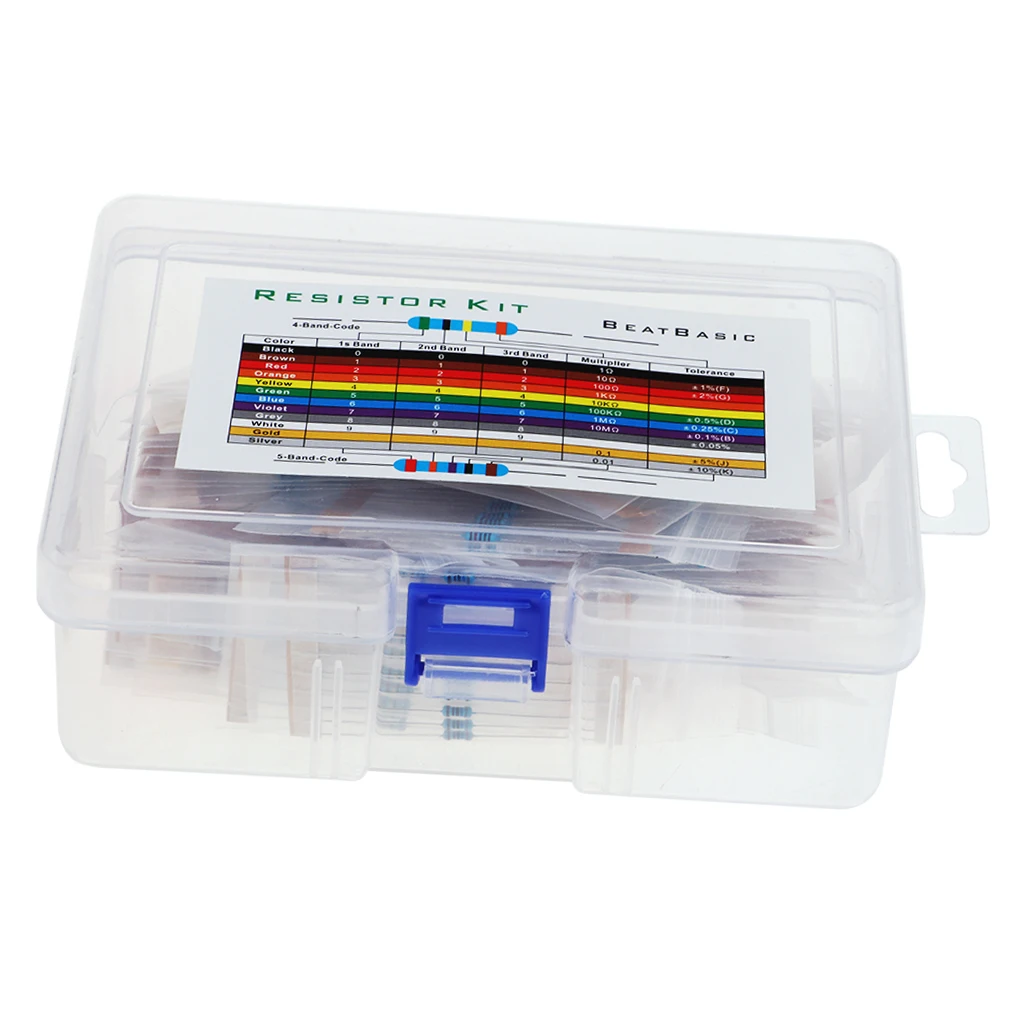 1000x Resistor Kit Assortment 1-10M Ohm Compliant(50Values X 20Pcs)