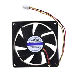 Ventilateur de refroidissement pour serveur, 3 broches, 80x80x25mm, dc 24v, 0,15 a 