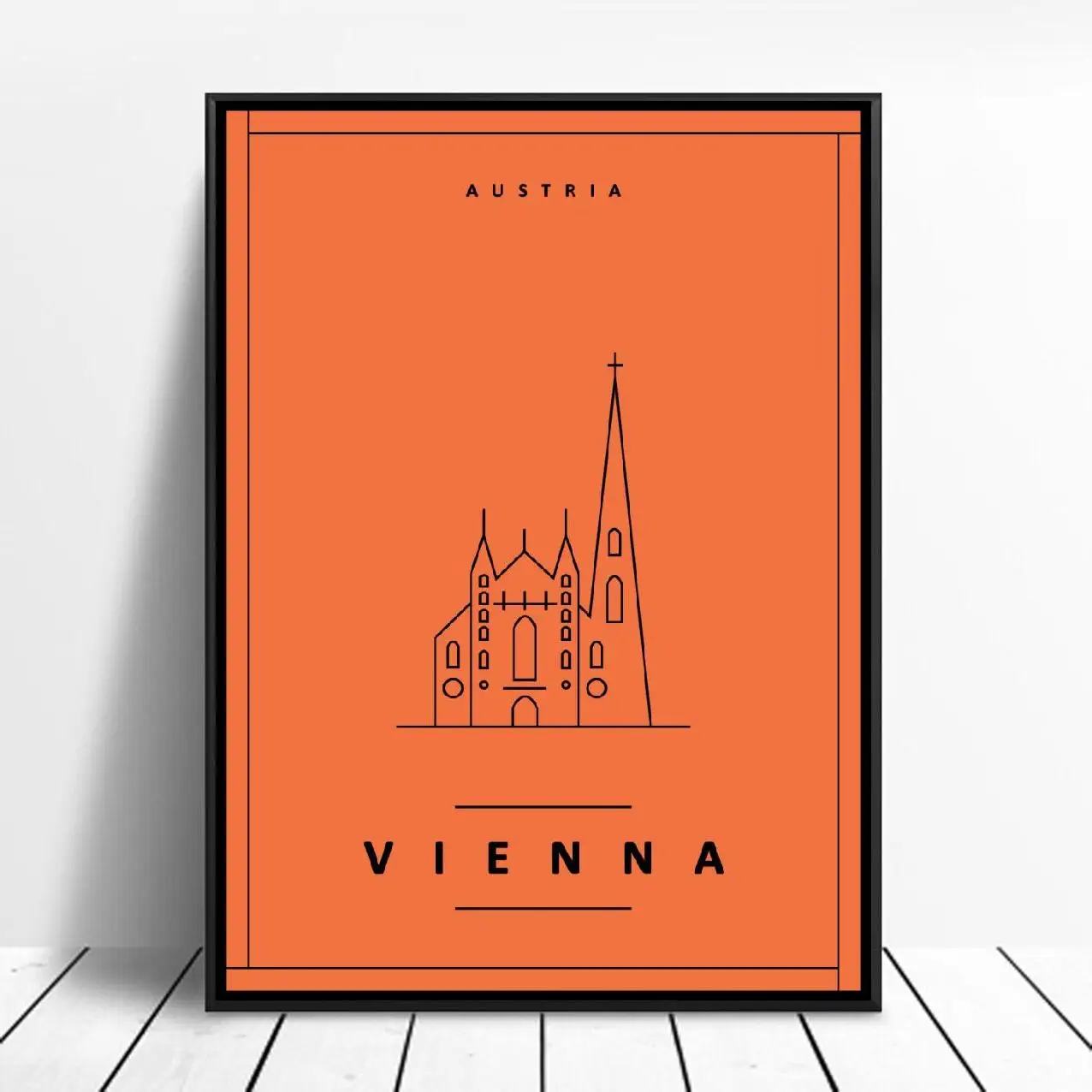 Minimalist City Canvas Painting Art Print Poster Picture Wall Modern Bedroom Living Room Decoration | Дом и сад