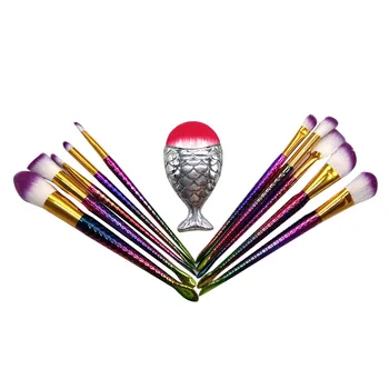 

11PCS Make Up Foundation brush Nylon eyeshadow eyebrow eyeliner soft Cosmetic Brushes Eye Shadow pinceis de maquiagem j319