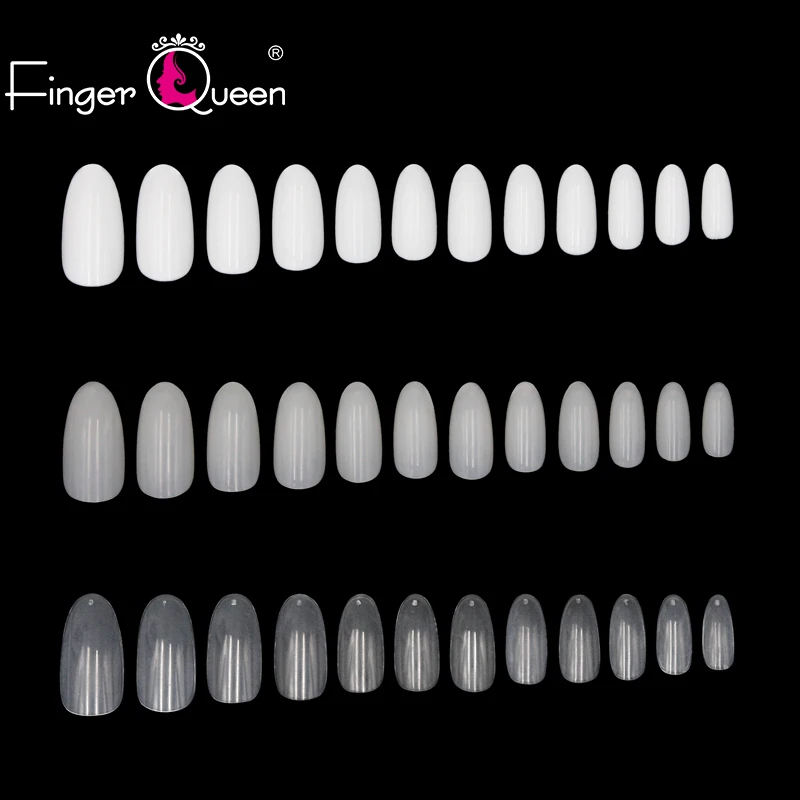 Fingerqueen 100 шт+ коробка французские накладные акриловые кончики для Ногтей Полное покрытие советы гроб накладные ногти s УФ-гель для маникюра Накладные ногти советы FQ822
