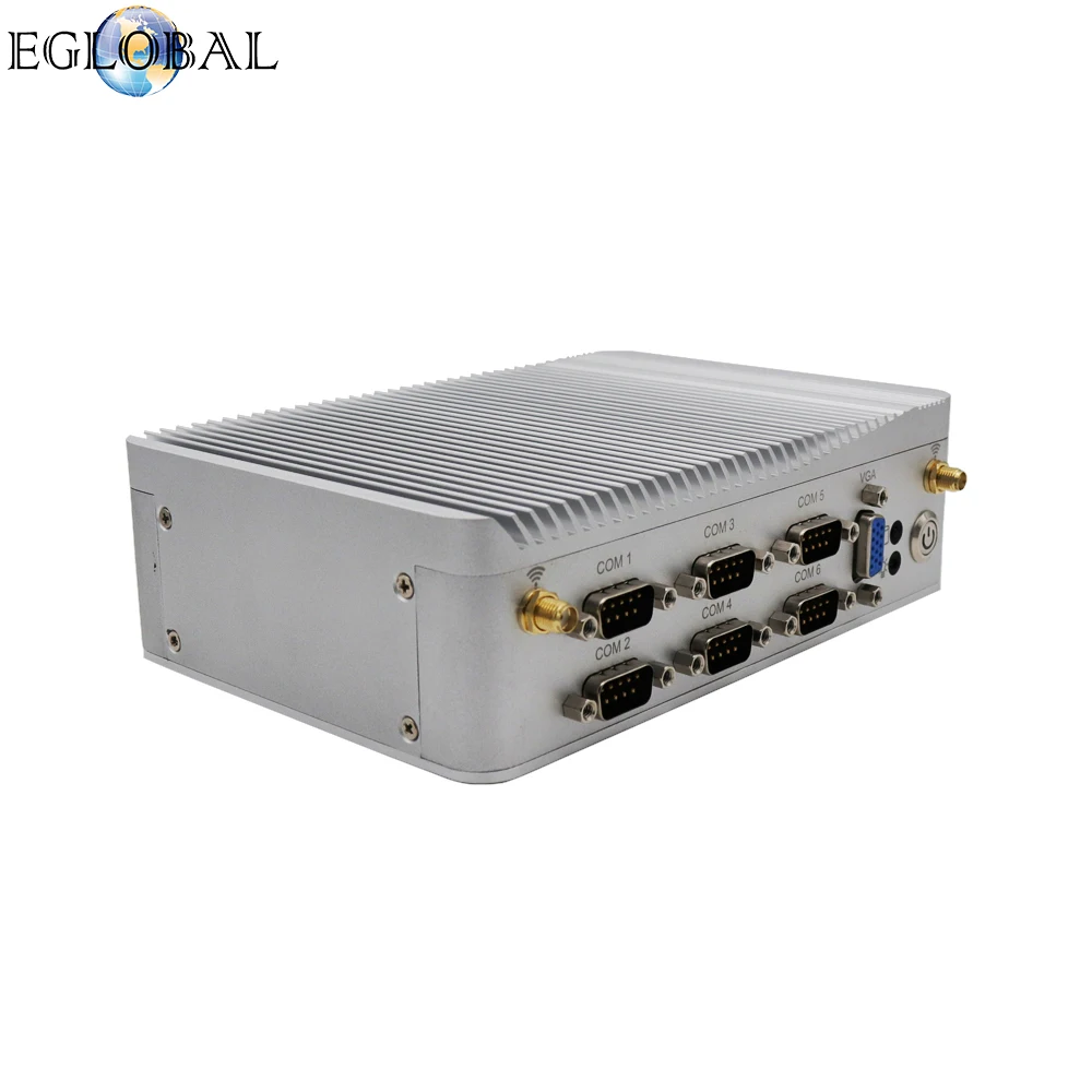 Прочный промышленный Мини компьютер Intel Celeron J1900 6 RS232 COM Linux Barebone тонкий ПК Dual Lan SIM 3g/4G модуль RTC PXE