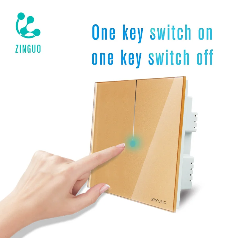Zinguo K2 Reino Unido Inteligente Wifi De Pared Interruptor De 1