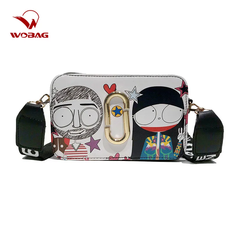 

WOBAG 2019 Fashion Women Crossbody Handbag Female Wide Shoulder Strap Small Bag Luxury Famous Brands Designer Messenger Bags