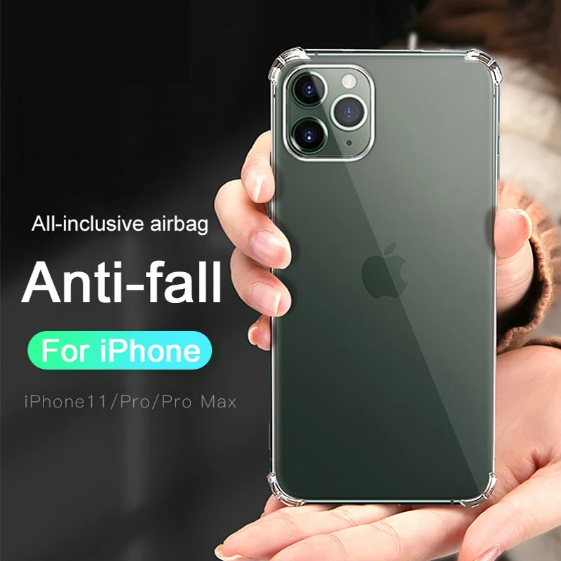 Мягкий прозрачный силиконовый чехол для iPhone 11 iphone Pro Max противоударный из ТПУ на XR